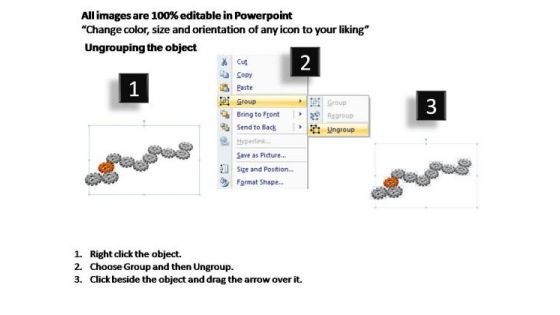 PowerPoint Template Teamwork Gears Process Ppt Slide