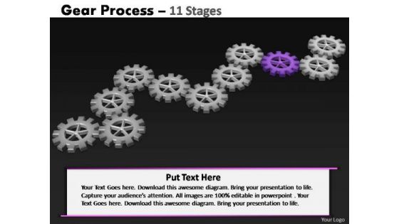 PowerPoint Template Teamwork Gears Process Ppt Template