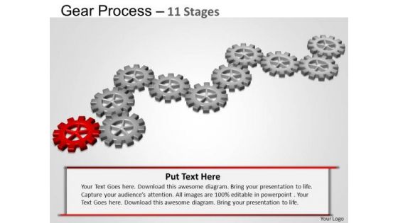 PowerPoint Template Teamwork Gears Process Ppt Theme