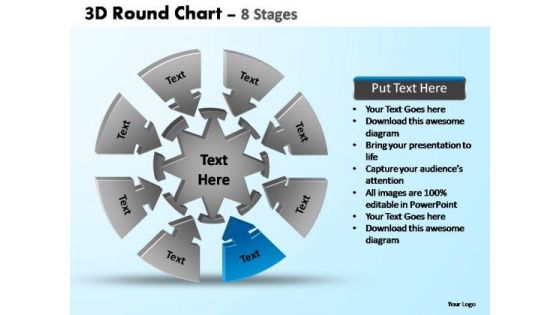 PowerPoint Template Teamwork Pie Chart With Arrows Ppt Slide Designs