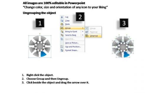 PowerPoint Template Teamwork Pie Chart With Arrows Ppt Slide Designs