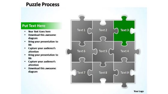 PowerPoint Template Teamwork Puzzle Ppt Process