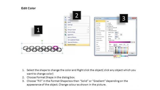 PowerPoint Template Teamwork Rings Ppt Design Slides