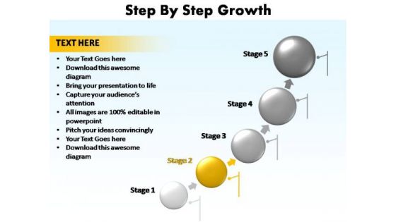 PowerPoint Template Teamwork Step Growth Ppt Slide