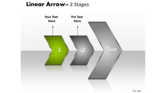 PowerPoint Template Two Phase Diagram Ppt Linear Organization Strategy 2 Graphic