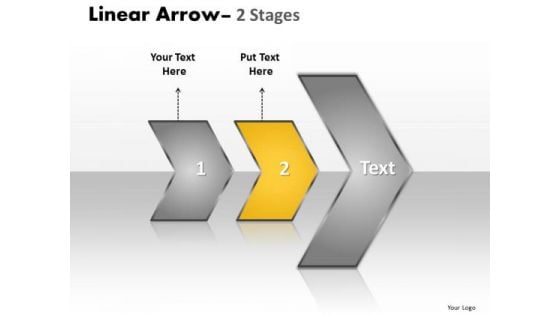 PowerPoint Template Two Phase Diagram Ppt Linear Organization Strategy 3 Graphic