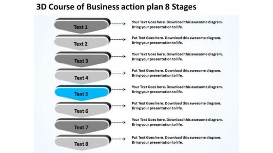 PowerPoint Templates Action Plan 8 Stages Business Professional