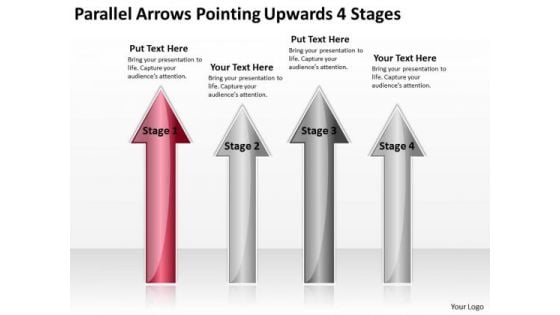 PowerPoint Templates Arrows Parallel Pointing Upwards 4 Stages Ppt