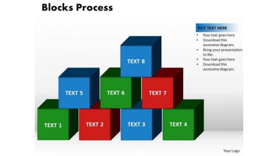 PowerPoint Templates Blocks Process Global Ppt Design Slides