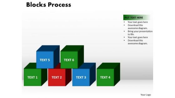 PowerPoint Templates Blocks Process Teamwork Ppt Slide