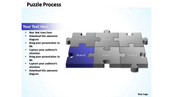 PowerPoint Templates Business 3d Puzzle Process Ppt Slide