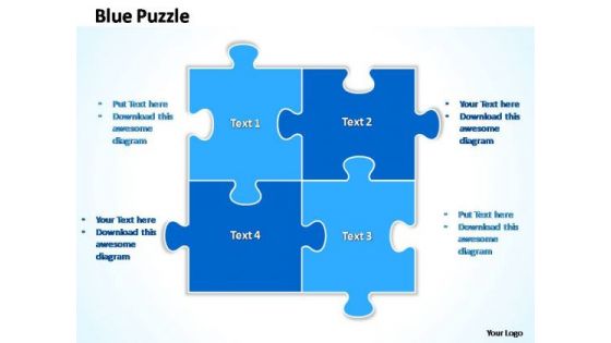 PowerPoint Templates Business Blue Jigsaw Puzzle Ppt Designs