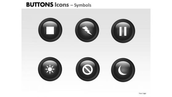 PowerPoint Templates Business Buttons Icons Ppt Presentation Designs