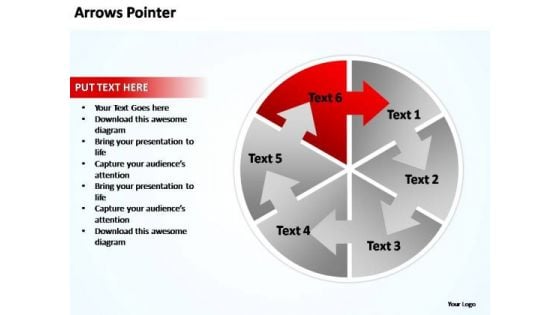 PowerPoint Templates Business Circular Arrows Pointer Ppt Template