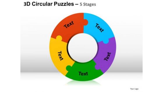 PowerPoint Templates Business Donut Diagram Puzzle Ppt Themes