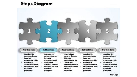 PowerPoint Templates Business Five Improvement Steps Puzzle Ppt Process