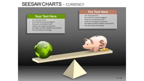 PowerPoint Templates Business Growth Seesaw Charts Currency Ppt Slides