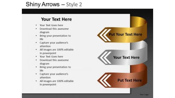 PowerPoint Templates Business Growth Shiny Arrows 2 Ppt Designs