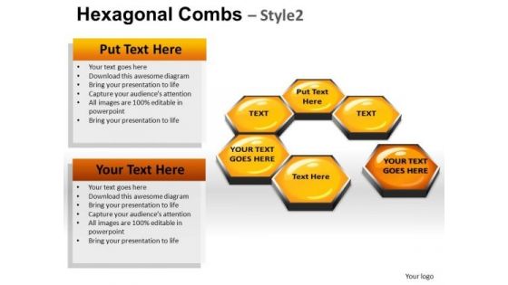 PowerPoint Templates Business Hexagonal Combs Ppt Presentation