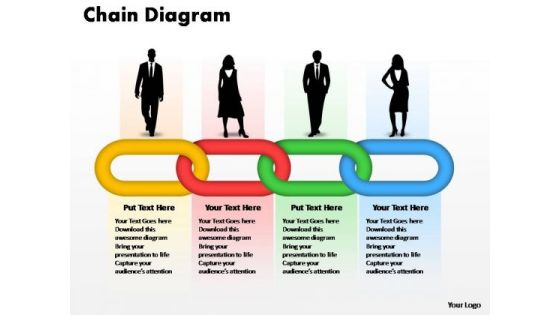 PowerPoint Templates Business Interrelated Concepts Chain Diagram Ppt Process