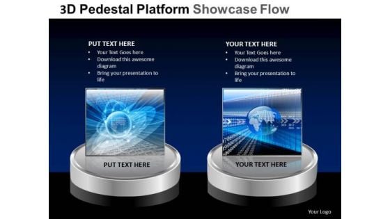 PowerPoint Templates Business Pedestal Platform Showcase Ppt Themes