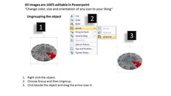 PowerPoint Templates Business Pie Chart Puzzle Process Ppt Theme