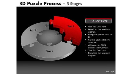 PowerPoint Templates Business Pie Chart Puzzle Process Ppt Themes