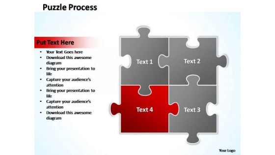 PowerPoint Templates Business Puzzle Process 2 X 2 Ppt Presentation