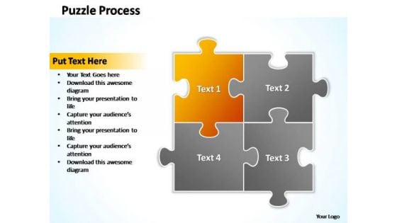 PowerPoint Templates Business Puzzle Process 2 X 2 Ppt Theme