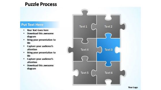 PowerPoint Templates Business Puzzle Process 2 X 3 Ppt Design