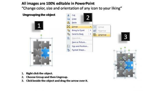 PowerPoint Templates Business Puzzle Process 2 X 3 Ppt Design