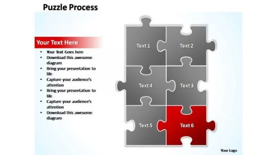 PowerPoint Templates Business Puzzle Process 2 X 3 Ppt Layouts