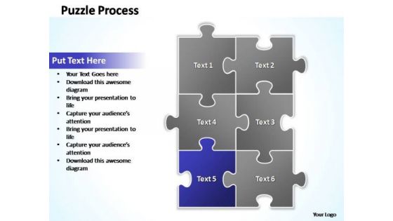 PowerPoint Templates Business Puzzle Process 2 X 3 Ppt Slide