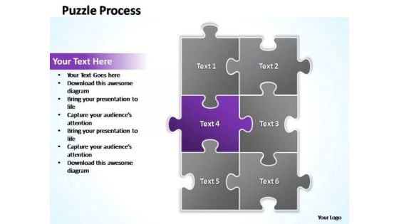 PowerPoint Templates Business Puzzle Process 2 X 3 Ppt Slides