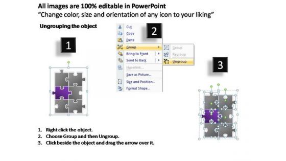 PowerPoint Templates Business Puzzle Process 2 X 3 Ppt Slides