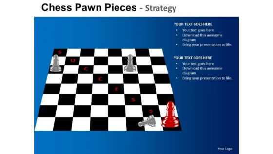 PowerPoint Templates Business Stragety Chess Pawn Ppt Designs