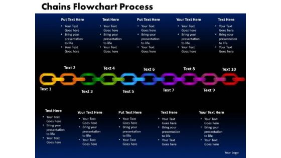 PowerPoint Templates Chains Flowchart Process Success Ppt Presentation