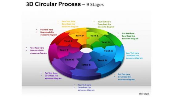 PowerPoint Templates Chart Circular Process Cycle Ppt Theme