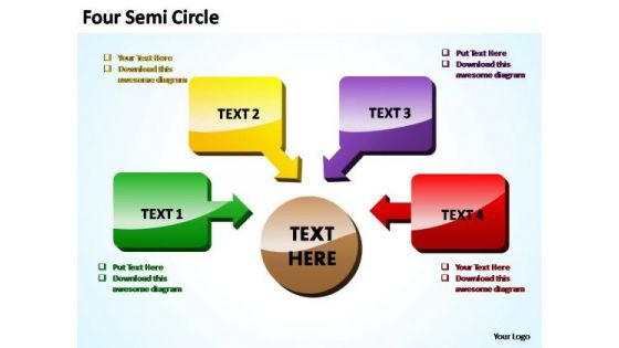 PowerPoint Templates Chart Four Steps To Meet Target Ppt Slide