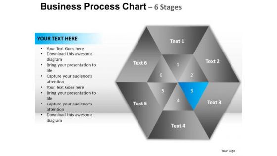 PowerPoint Templates Chart Hexagon Pie Chart Ppt Design Slides