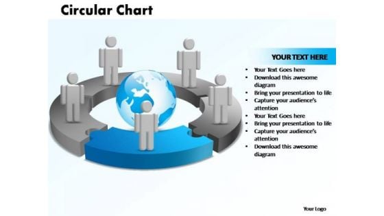 PowerPoint Templates Circular Chart With Globe Ppt Backgrounds