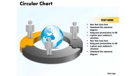 PowerPoint Templates Circular Chart With Globe Ppt Design
