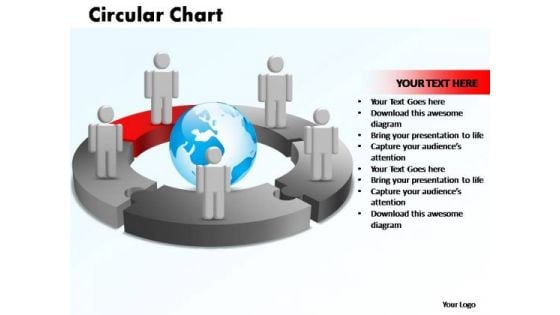 PowerPoint Templates Circular Chart With Globe Ppt Layout