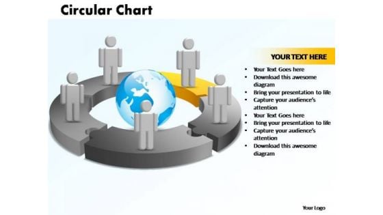 PowerPoint Templates Circular Chart With Globe Ppt Process