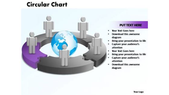 PowerPoint Templates Circular Chart With Globe Ppt Template