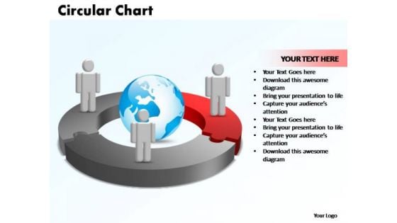 PowerPoint Templates Circular Chart With Globe Ppt Theme