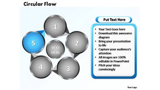 PowerPoint Templates Circular Flow Chart Ppt Slide