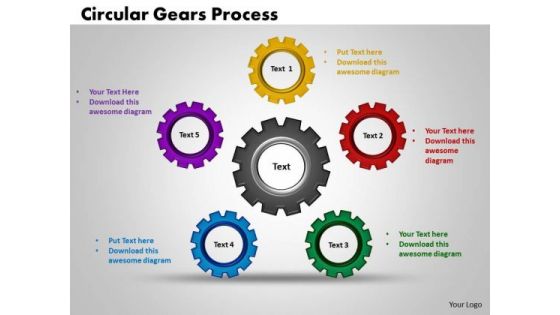 PowerPoint Templates Circular Gears Process Marketing Ppt Slide Designs