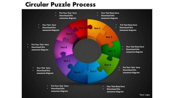 PowerPoint Templates Circular Puzzle Process Education Ppt Slides