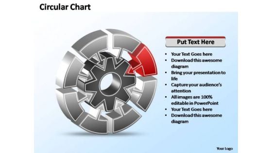 PowerPoint Templates Company Interconnected Circular Chart Ppt Slides